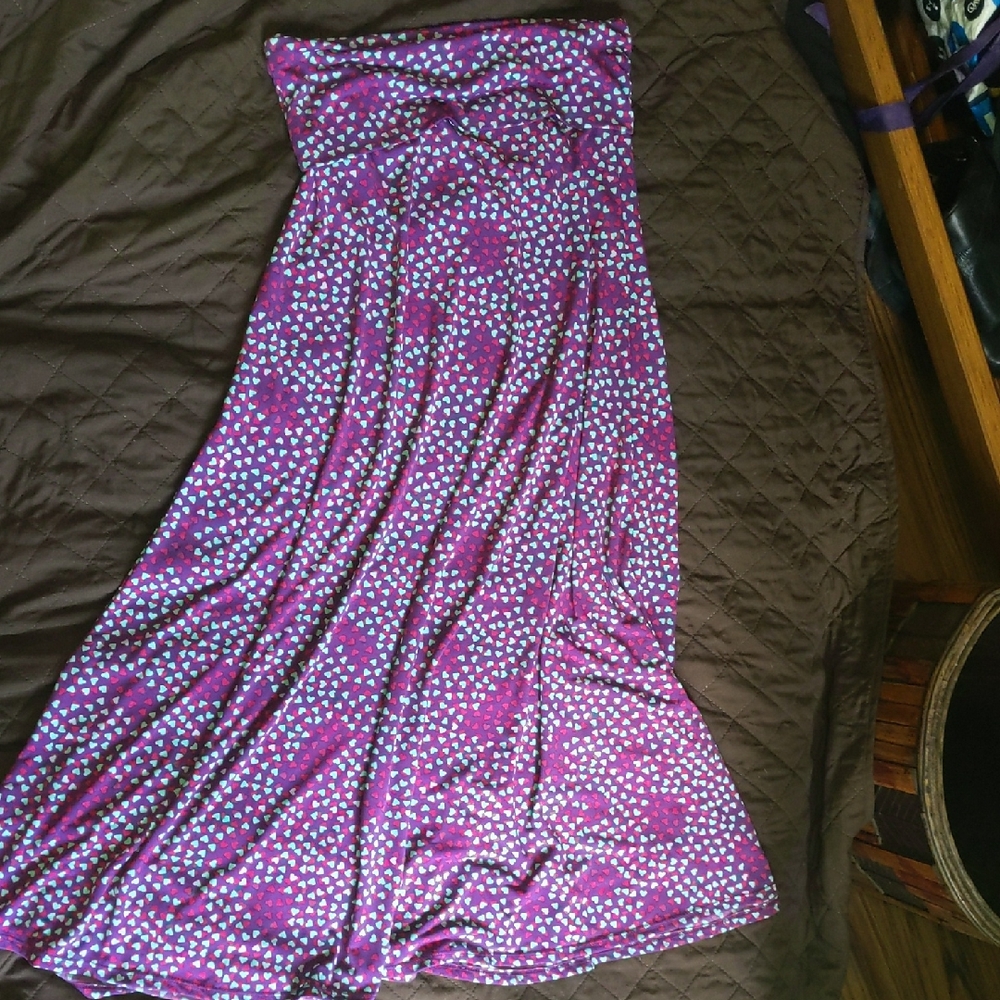 LuLaRoe Purple Floral A-Line Skirt